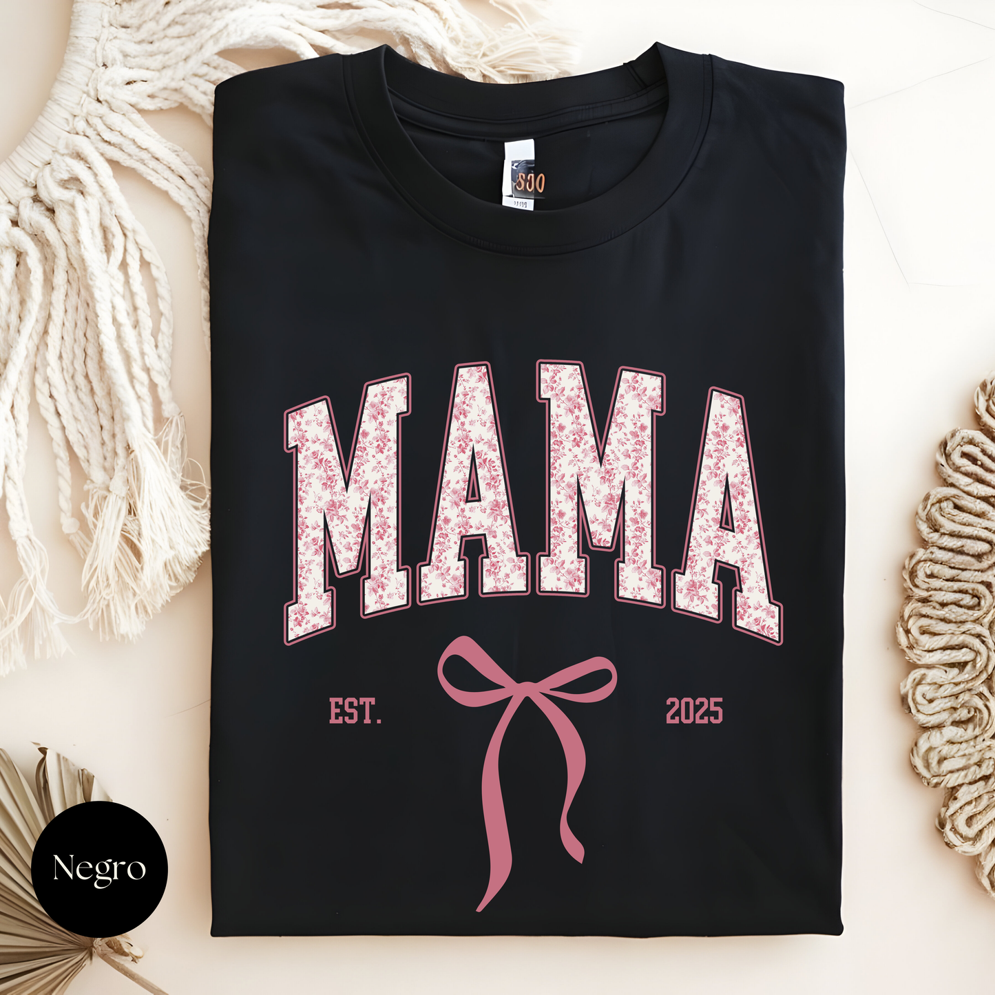 Camiseta Mama Est Personalizada - Camiseta de algodón eco-friendly - Camiseta Personalizada para Mamá