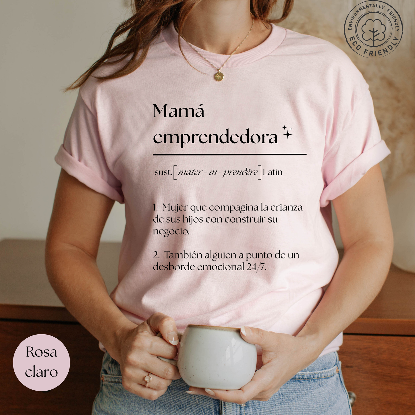 Camiseta Mamá Emprendedora Personalizada - Camiseta de algodón eco-friendly - Camiseta Personalizada para Mamá