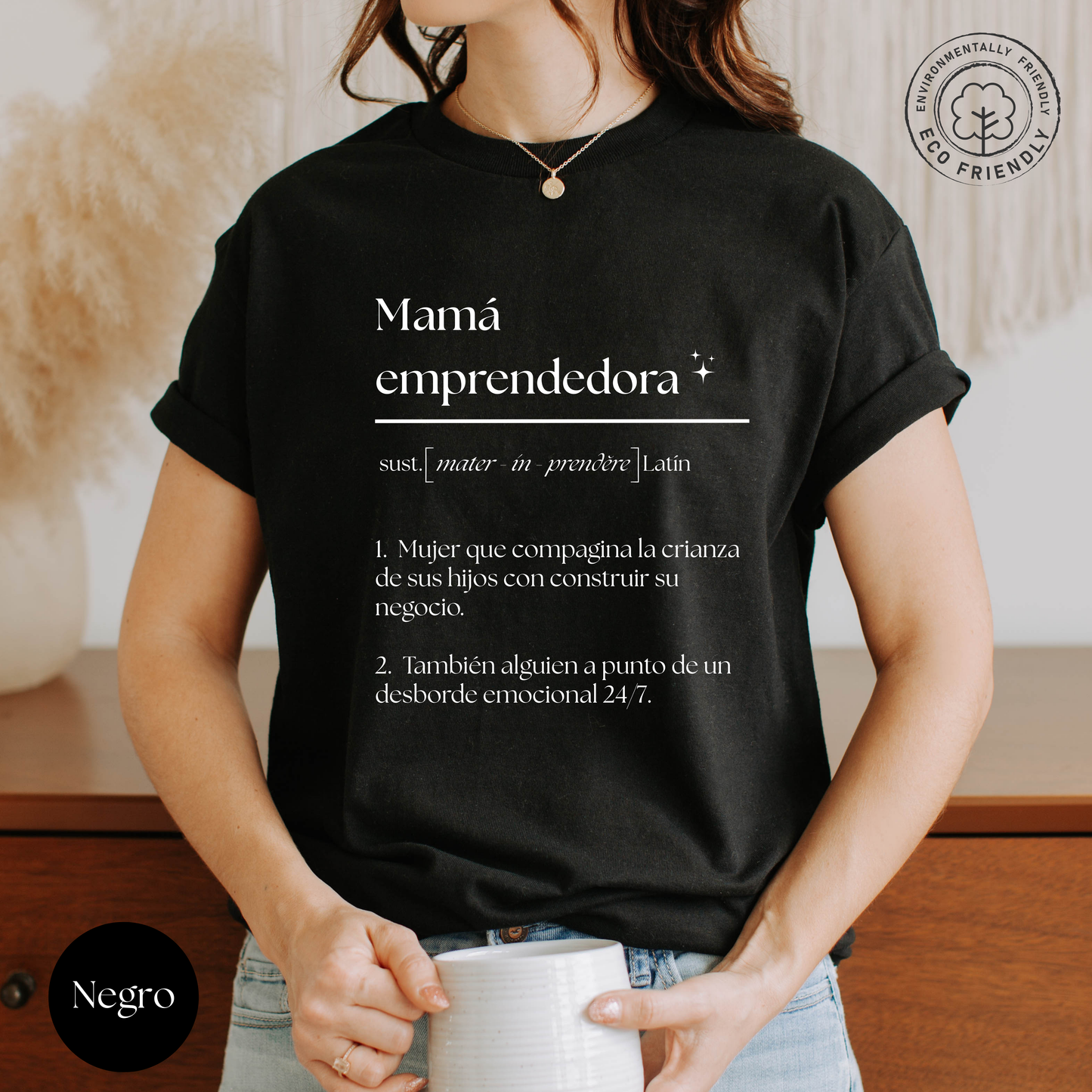 Camiseta Mamá Emprendedora Personalizada - Camiseta de algodón eco-friendly - Camiseta Personalizada para Mamá